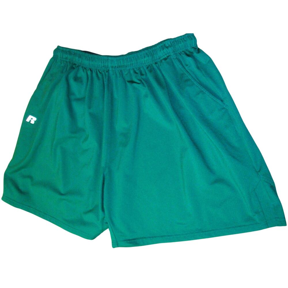 Russell Athletic Men's Dri-Power Green Athletic Shorts Size XXL Waist 32 inches